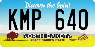 ND license plate KMP640
