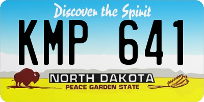 ND license plate KMP641