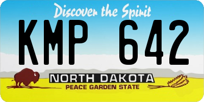 ND license plate KMP642