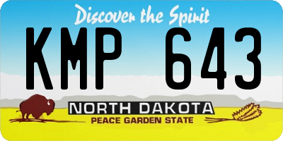 ND license plate KMP643
