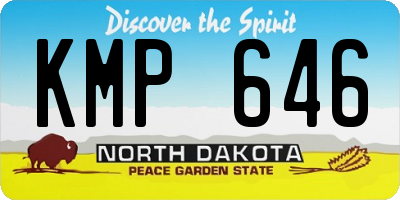 ND license plate KMP646