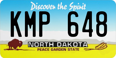 ND license plate KMP648