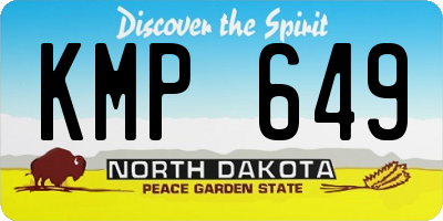 ND license plate KMP649