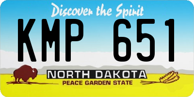 ND license plate KMP651