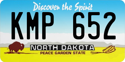 ND license plate KMP652