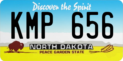 ND license plate KMP656