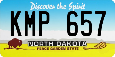 ND license plate KMP657