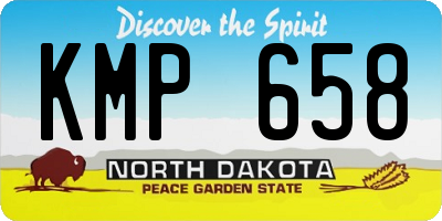 ND license plate KMP658
