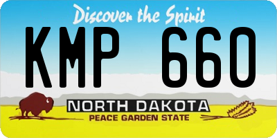 ND license plate KMP660