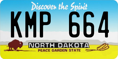 ND license plate KMP664