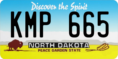 ND license plate KMP665