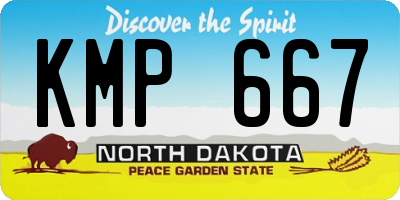 ND license plate KMP667