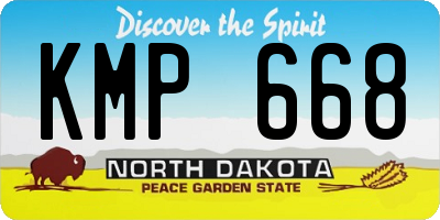 ND license plate KMP668