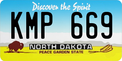 ND license plate KMP669