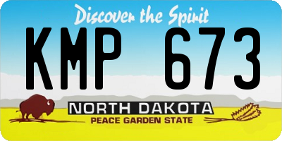 ND license plate KMP673
