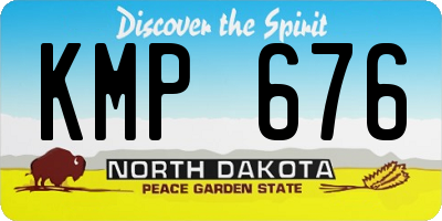 ND license plate KMP676