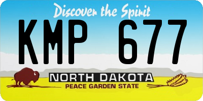 ND license plate KMP677