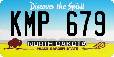 ND license plate KMP679