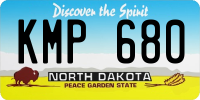ND license plate KMP680