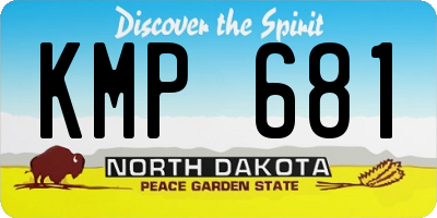 ND license plate KMP681