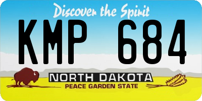ND license plate KMP684