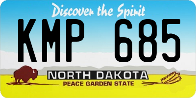 ND license plate KMP685