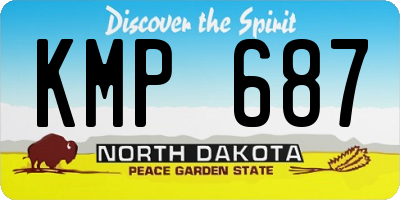 ND license plate KMP687