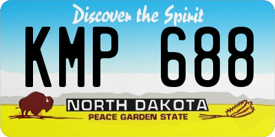 ND license plate KMP688