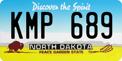 ND license plate KMP689