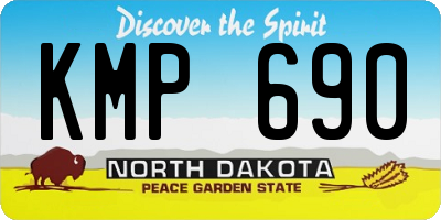 ND license plate KMP690