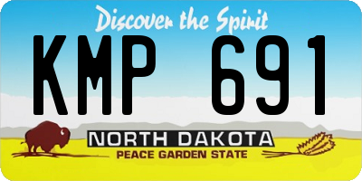 ND license plate KMP691