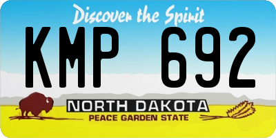 ND license plate KMP692