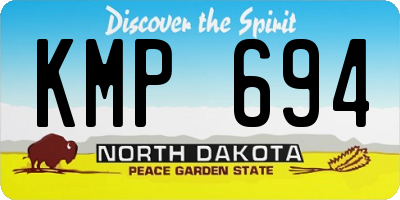 ND license plate KMP694