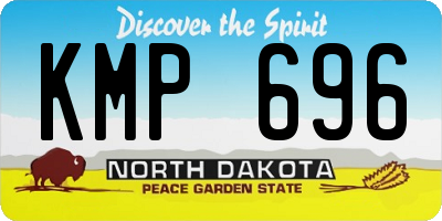 ND license plate KMP696