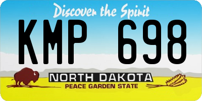 ND license plate KMP698