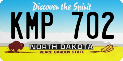 ND license plate KMP702
