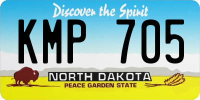 ND license plate KMP705