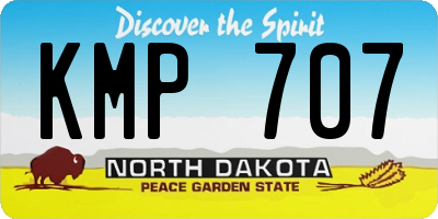 ND license plate KMP707