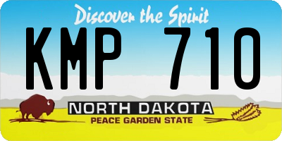 ND license plate KMP710