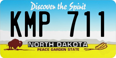 ND license plate KMP711