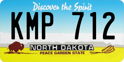 ND license plate KMP712