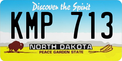 ND license plate KMP713
