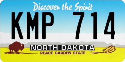 ND license plate KMP714