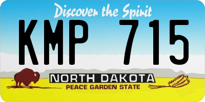 ND license plate KMP715