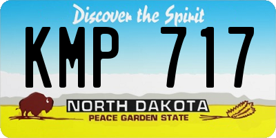 ND license plate KMP717