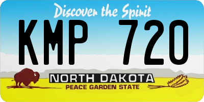 ND license plate KMP720