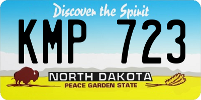 ND license plate KMP723