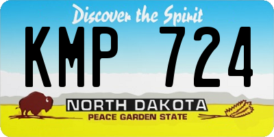 ND license plate KMP724