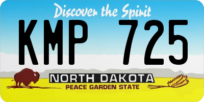 ND license plate KMP725