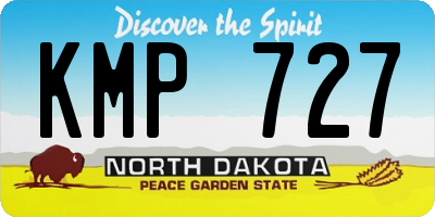 ND license plate KMP727